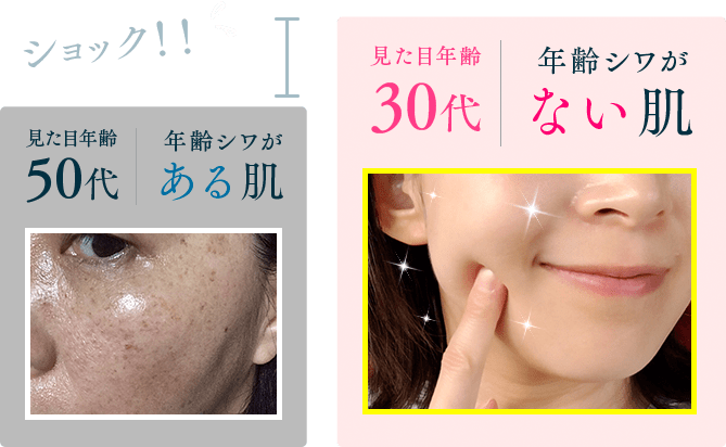 シワがある肌ない肌