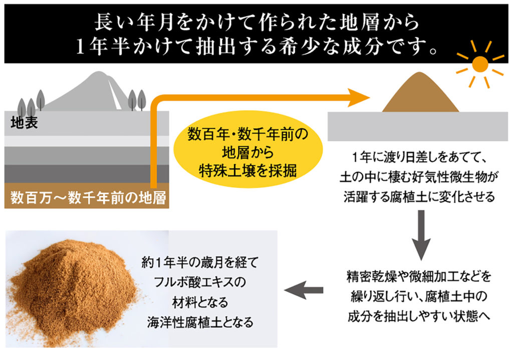 フルボ酸エキスができるまで