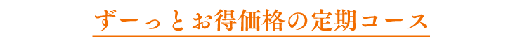 ずーっとお得価格の定期コース