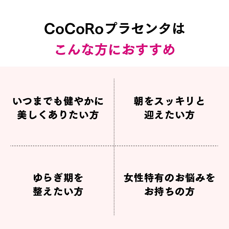 CoCoRoプラセンタはこんな方におすすめ