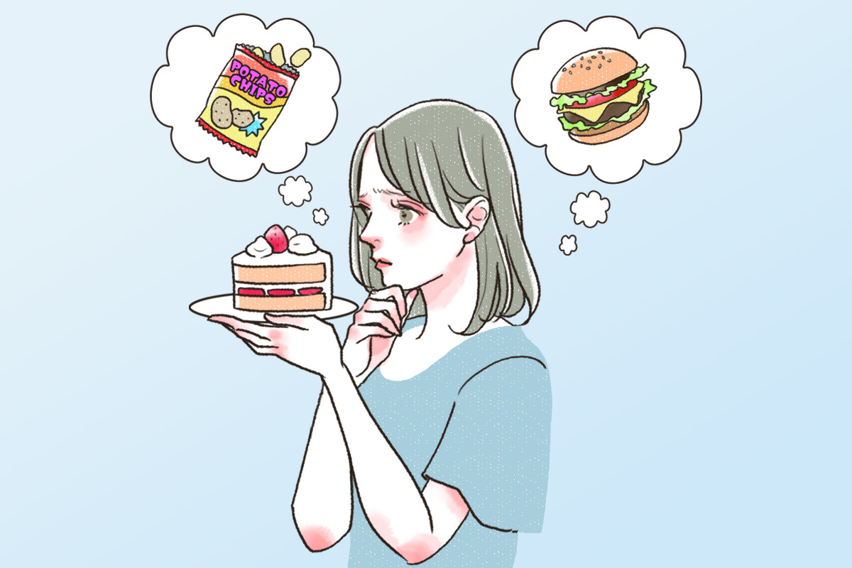 生理前になると無性に甘いものが食べたくなります お腹がいっぱいでも欲が止まらず どうしてでしょうか