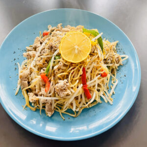 セロトニンをケアするレシピ-豚肉ともやしの塩レモン焼きそば