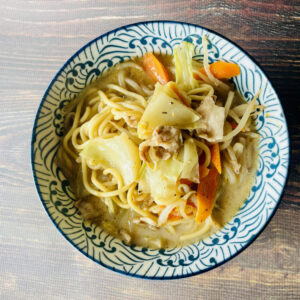 やる気が出ない時のお助けレシピ-野菜たっぷり豆乳ちゃんぽん