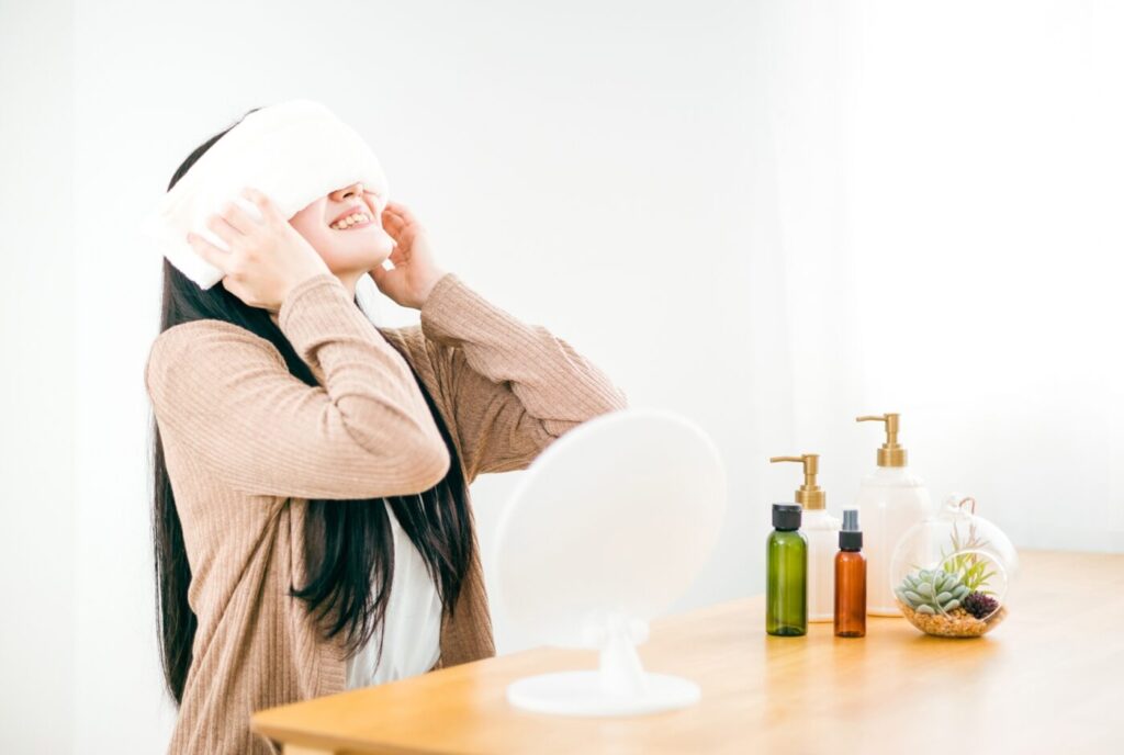 アロマでホットタオルを使う