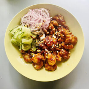 鶏むね肉のスタミナ豆板醤炒め